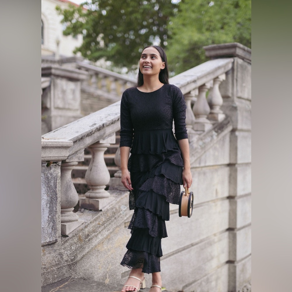 Dainty Jewells Black Lace Dress